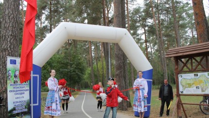 Торжественное открытие велодорожки в лесо-парковой зоне "Пышки". Гродно 03.10.2015