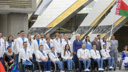 Торжественные проводы паралимпийцев в Токио. Минск. 12.08.2021