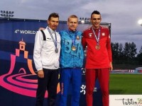 Александр Черняк обладатель полного комплекта наград IV чемпионата мира по легкой атлетике среди спортсменов с нарушениями слуха