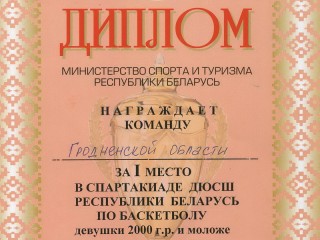 Победой гродненской команды завершилась Спартакиада ДЮСШ Республики Беларусь по баскетболу среди девушек 2000 г.р. и моложе.