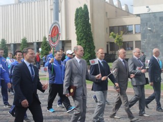 Спортивная отрасль города Гродно была представлена на параде, посвященному празднованию Дня Независимости Республики Беларусь.